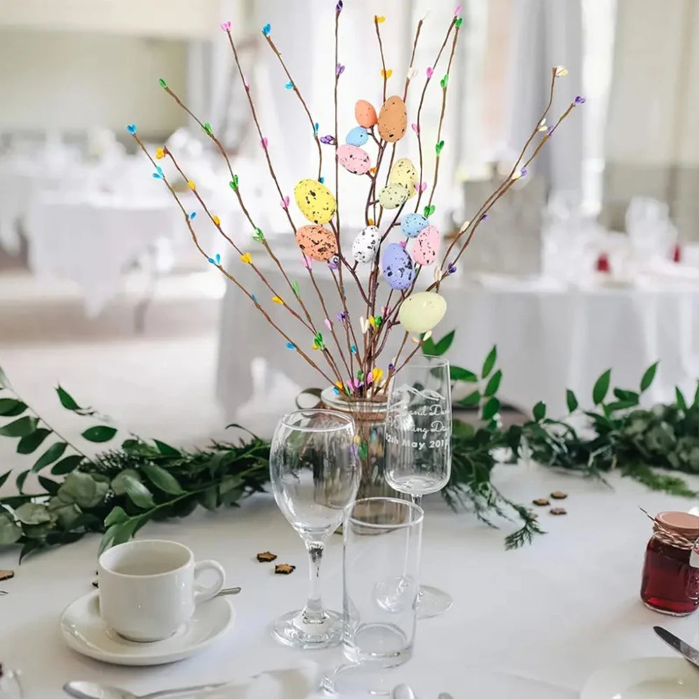 Easter Monday Decorations Artificial Flower Branch Egg Stems