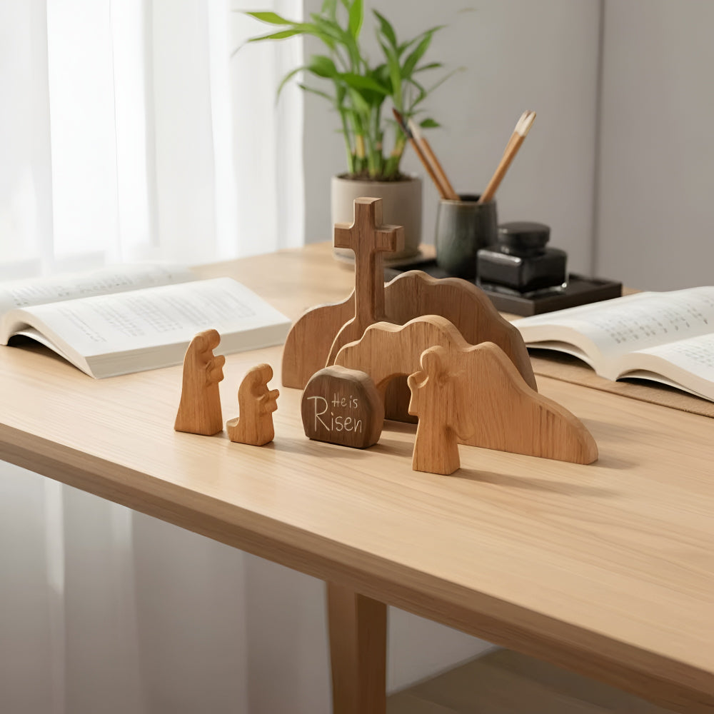 Tweede Paasdag Paasdecoratie Opstanding Scene Figuren Set