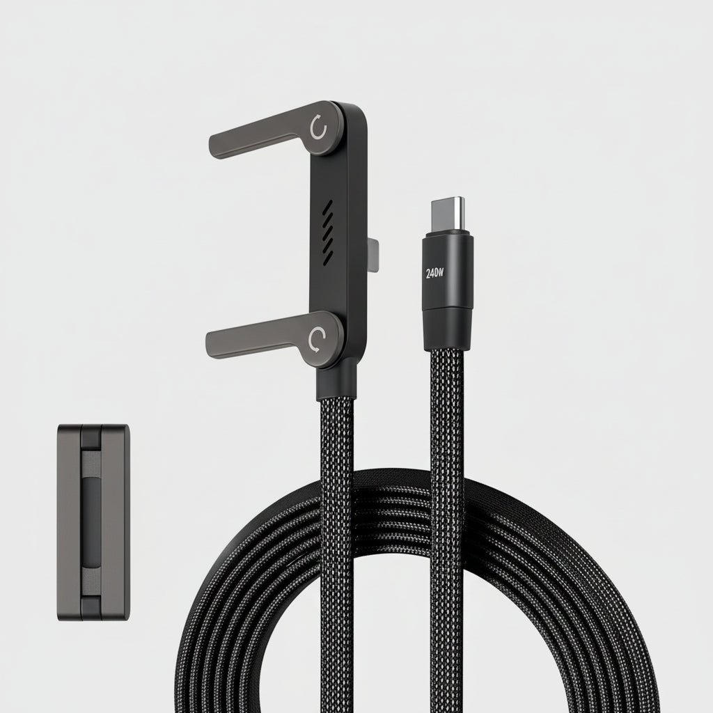 USB C Kabel Telefoonhouder 90° Hoek 65W Snelladen