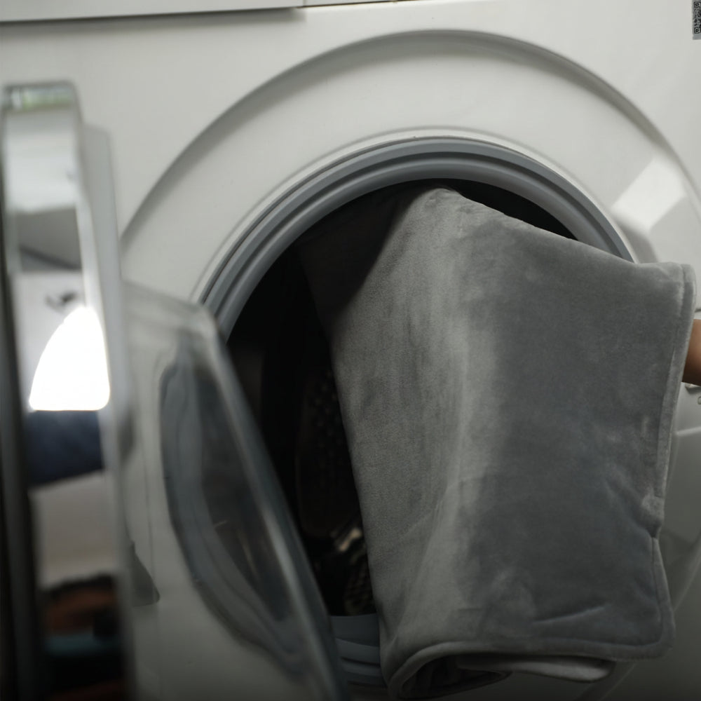 Manta Elétrica USB - Manta de Flanela Resistente à Água, Cinzenta, 10W