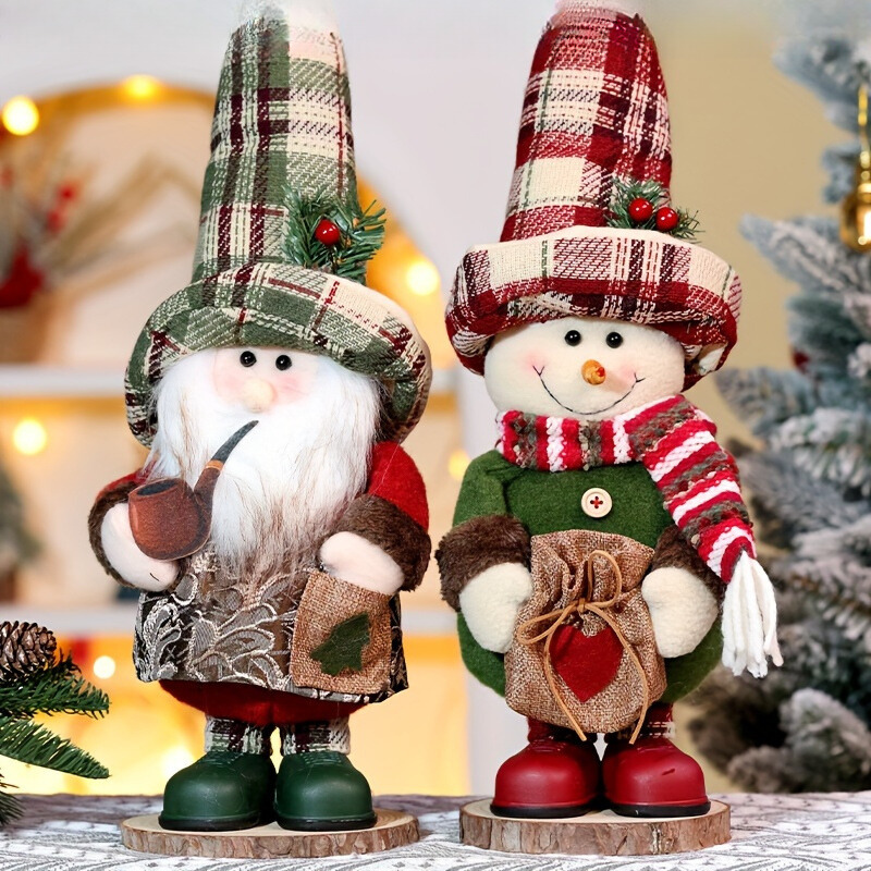 ClassicSanta - Checkered Santa Snowman Figure