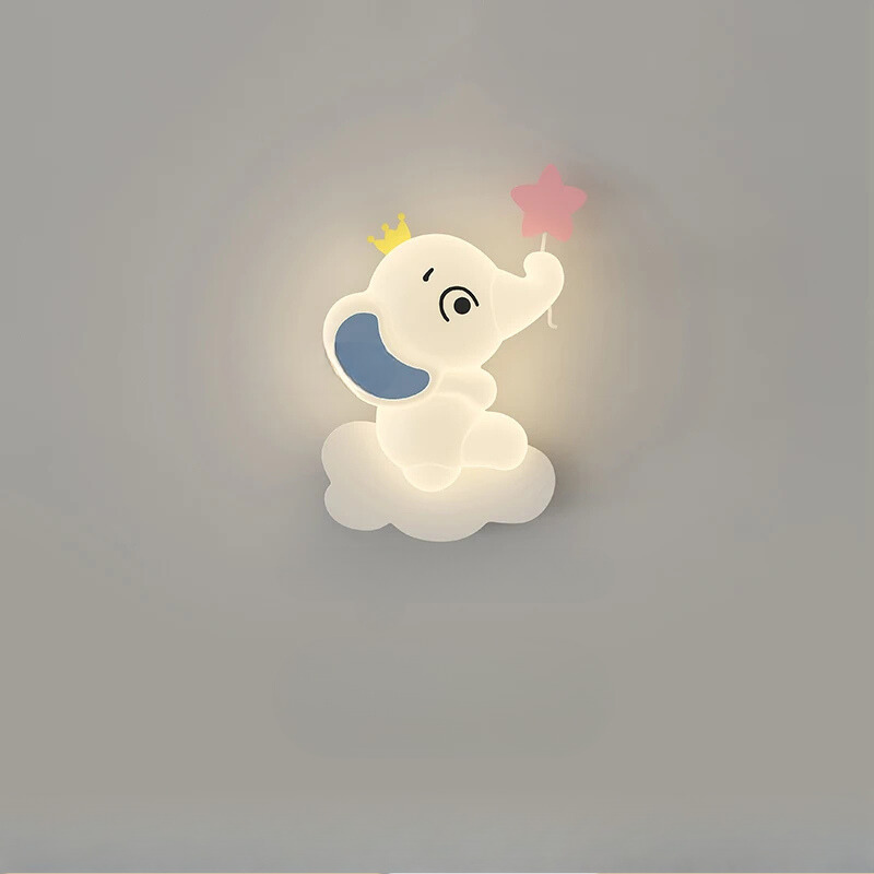 SavanneKids - Cartoon Wall Lamp with Animal Motif for Children's Room