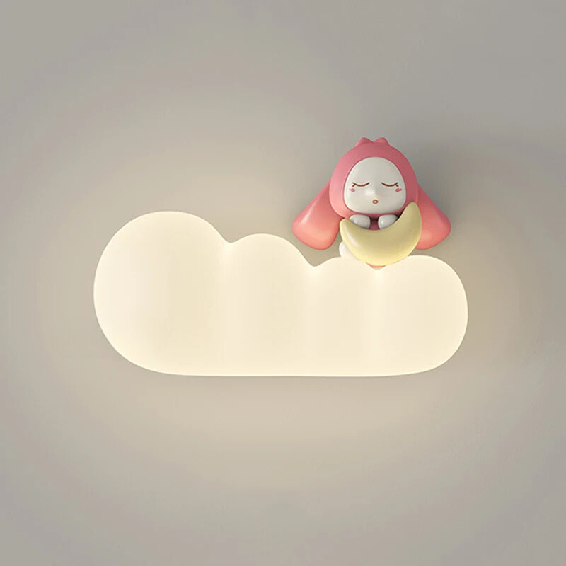 KinderDroom - Candeeiro de Parede para Quarto de Criança com Design de Animais de Banda Desenhada LED