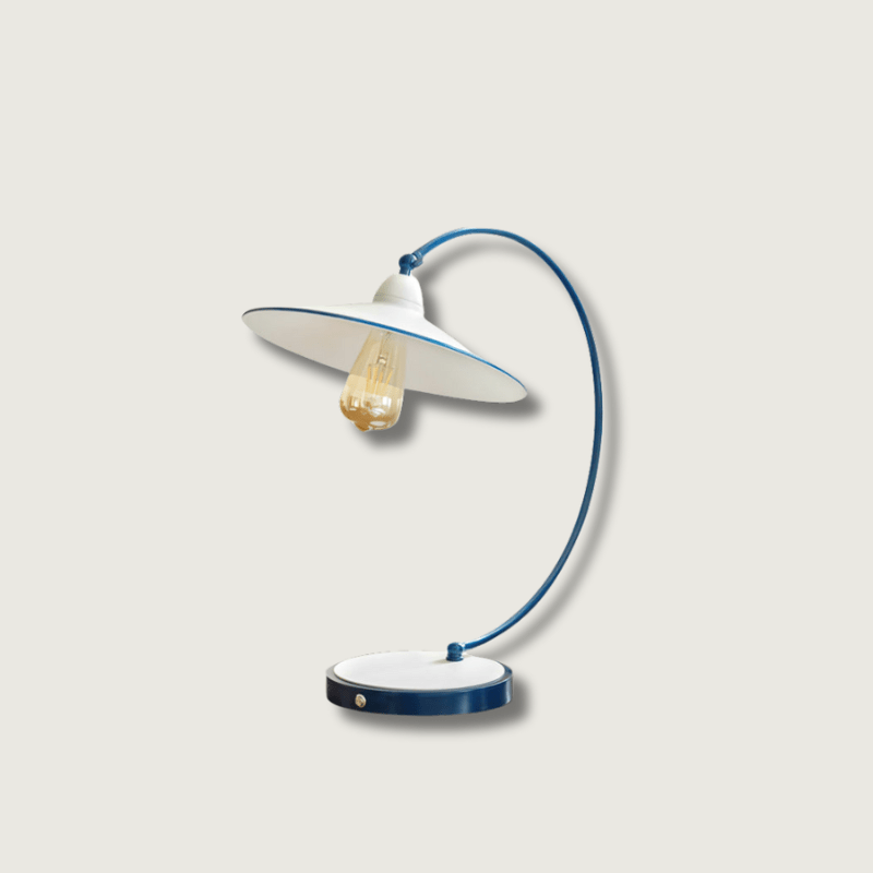 SwanGlow - Candeeiro de Mesa de Design Azul com Acabamento Elegante