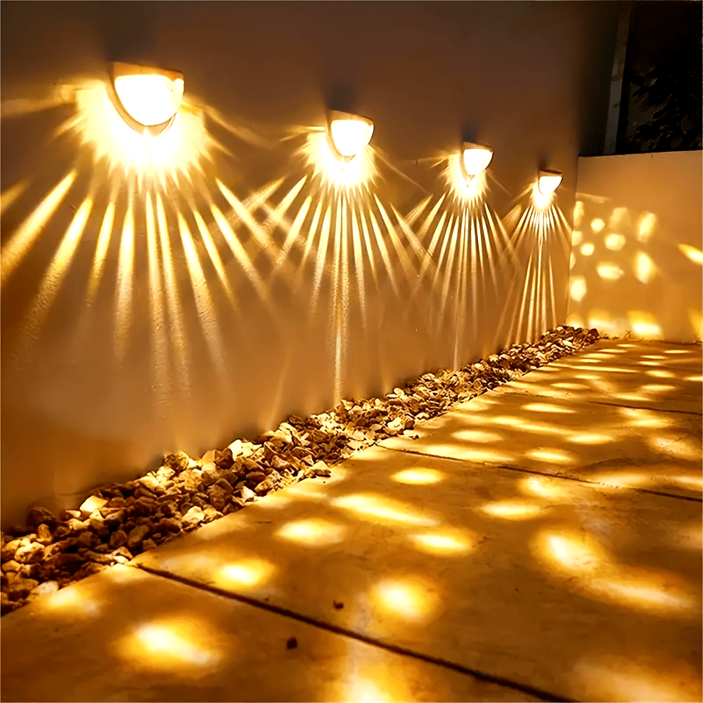 SolarFence - Iluminação para Cerca Solar Exterior, Impermeável e Decorativa