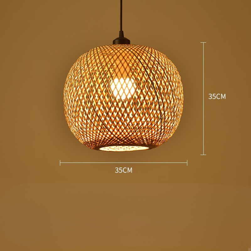 Lampada a sospensione in rattan intrecciato a mano di alta qualità Boho - Per interni ed esterni