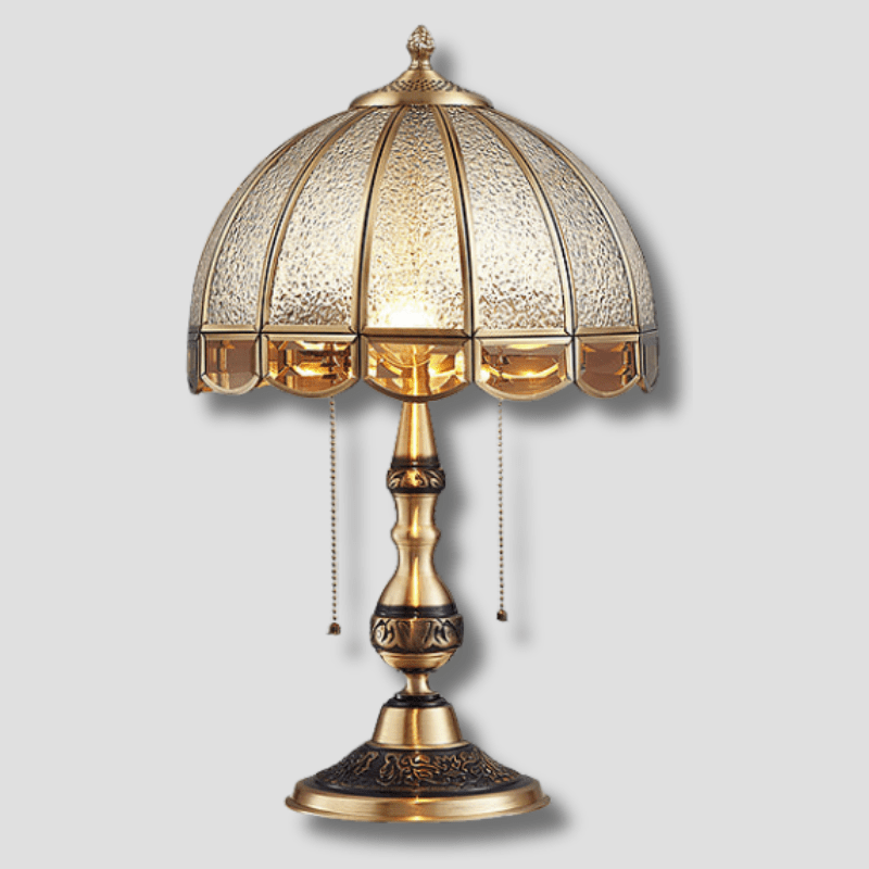 HeritageGlow - Lampada da tavolo in bronzo antico