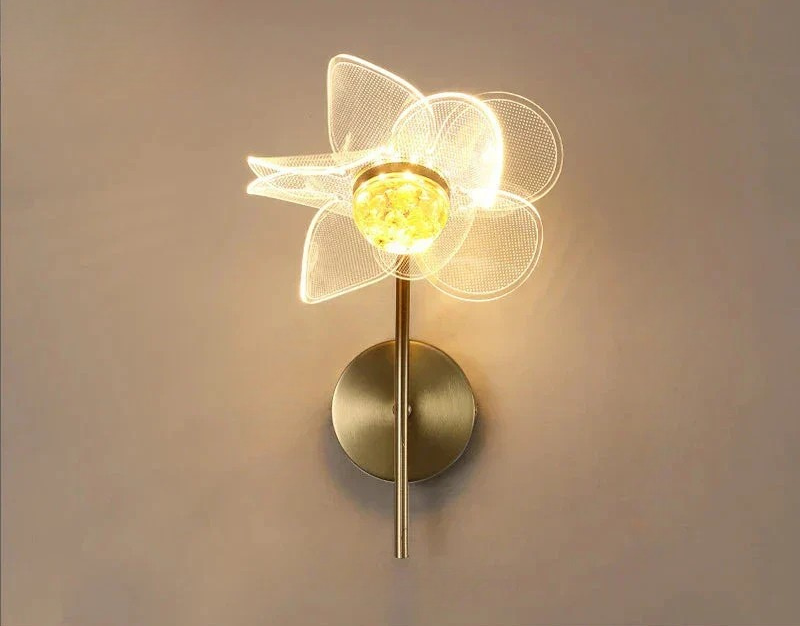 BloomGlow - Modern Flower Wall Lamp with LED Lighting