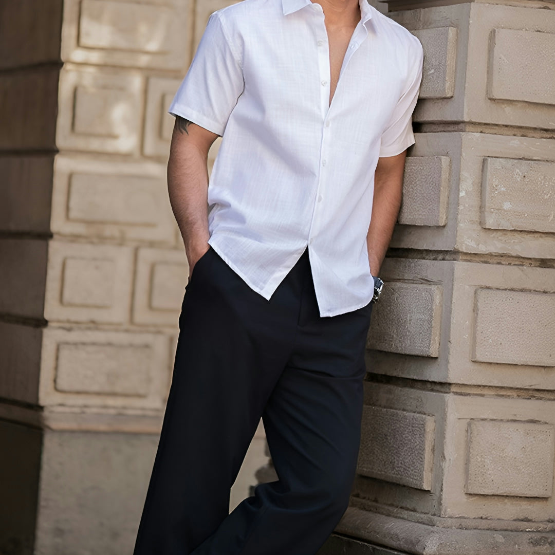 Men's Casual Short Sleeve Summer Leisure Shirt