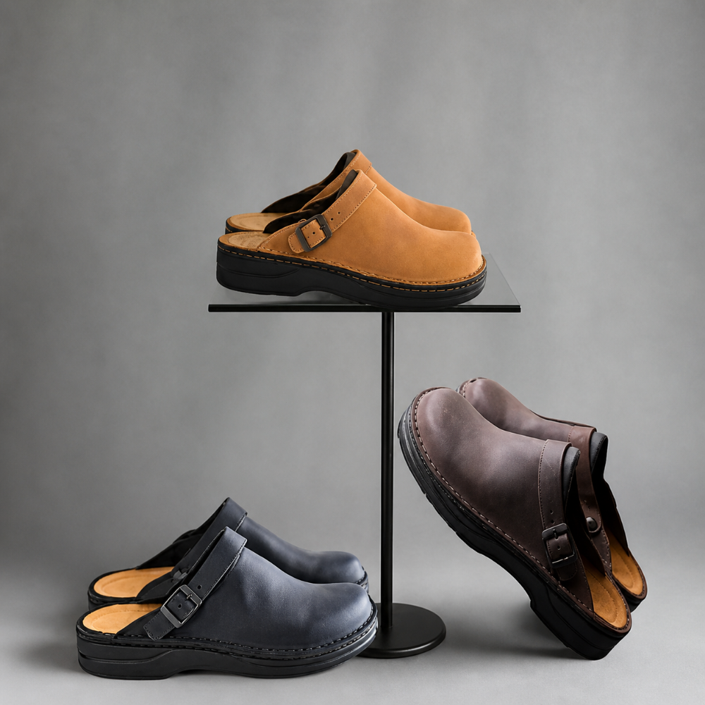 Men's Orthopedic Clogs Orthopedic Slippers Buckle Clogs