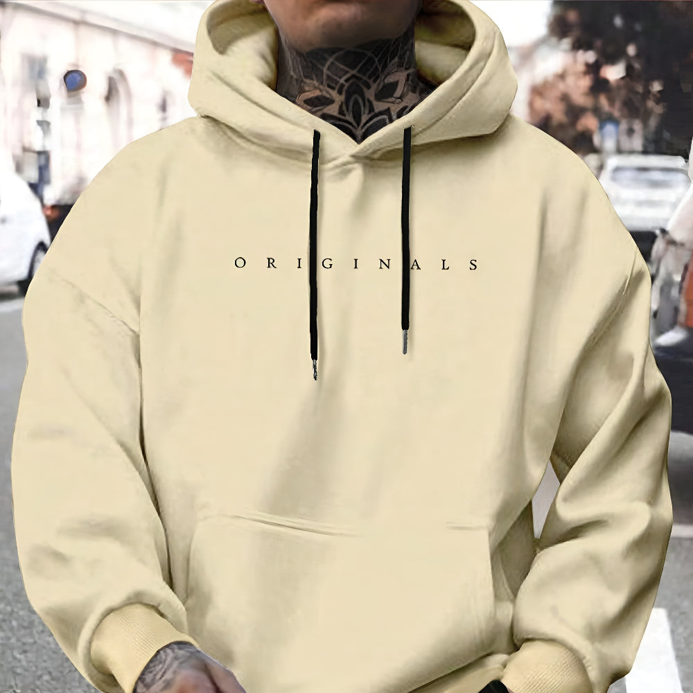Uomo Felpa Cappuccio Felpa Casual Tasche Manica Lunga
