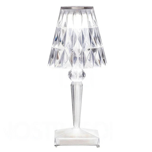 CrystalGlow - Dimmable Acrylic Table Lamp with Luxury Light Show for Living & Bedroom