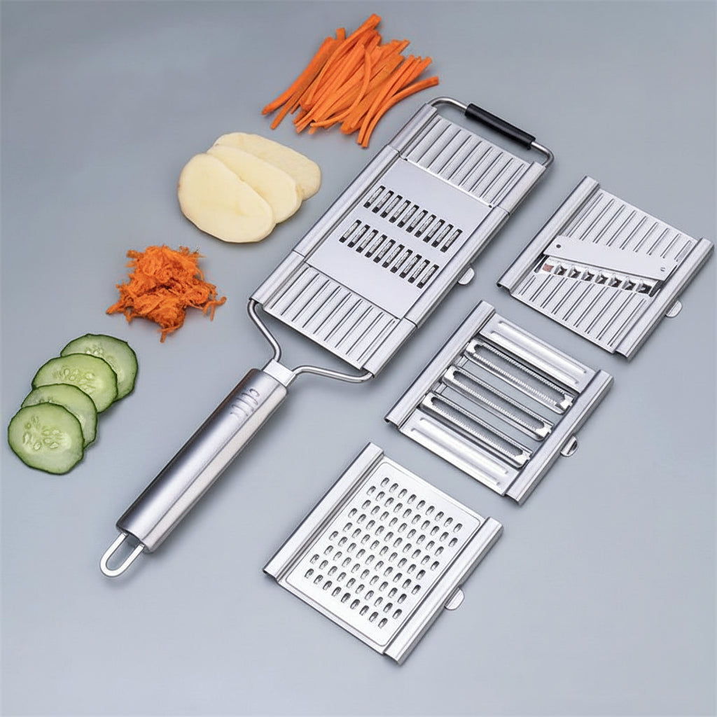 Affettatrice Verdure Acciaio Inox Multifunzionale Taglia Grattugia Raspa