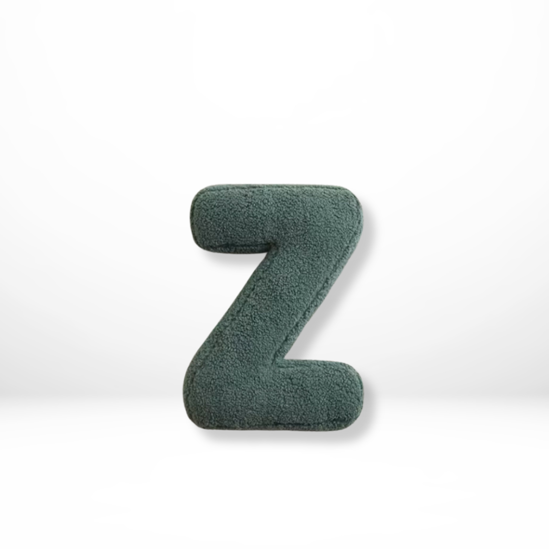 Velvet Alphabet Throw Pillow Personalized Decorative Cushion A-Z 25