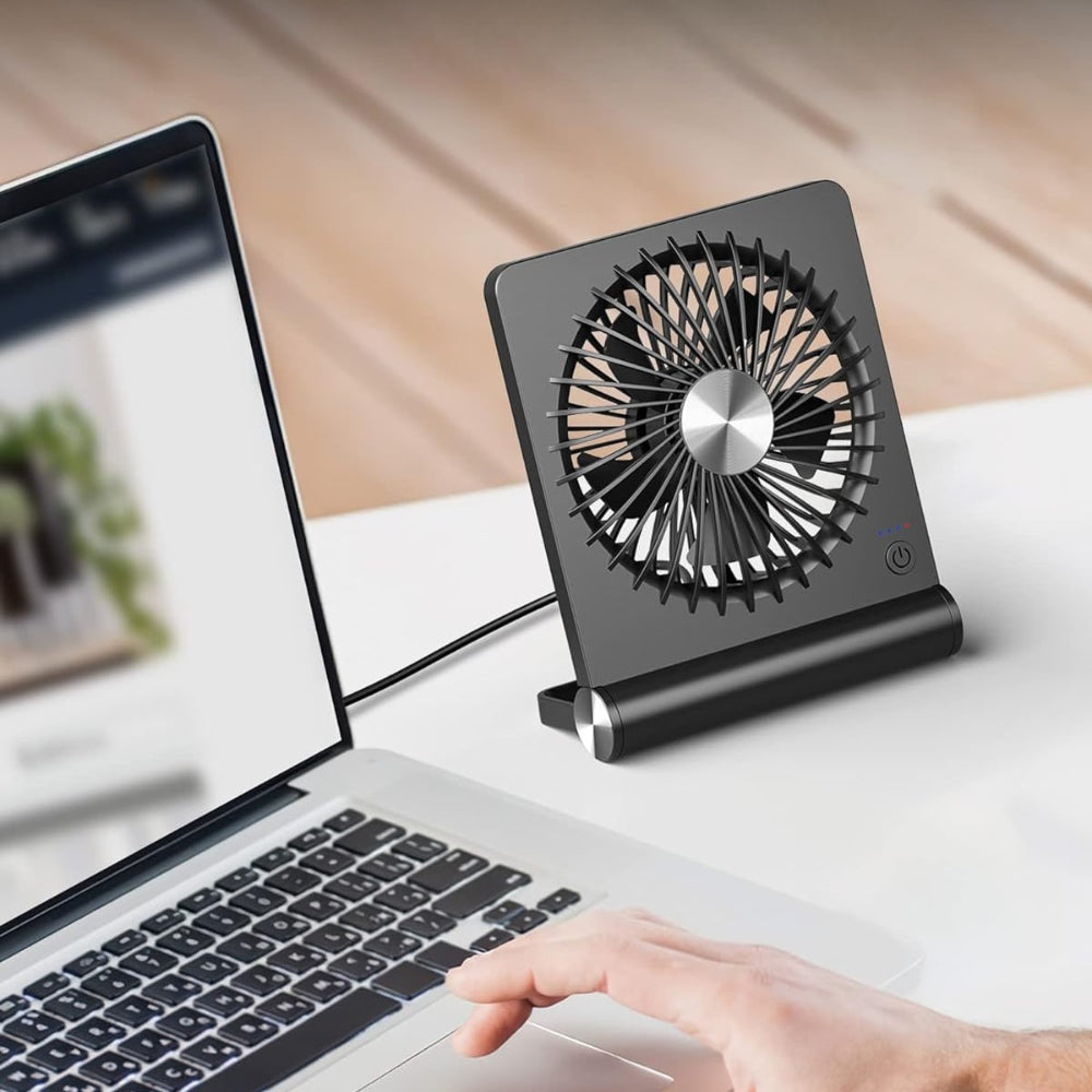 Ventilatore Box USB Tavolo Portatile Silenzioso Compatto Casa