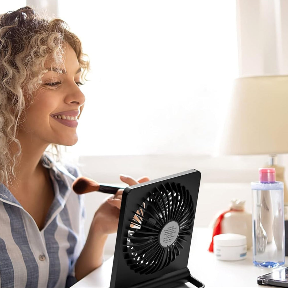 Ventilatore da tavolo portatile USB, silenzioso e compatto per la casa