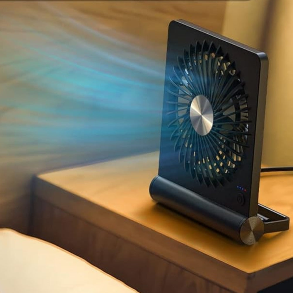 Ventilatore da tavolo portatile USB, silenzioso e compatto per la casa