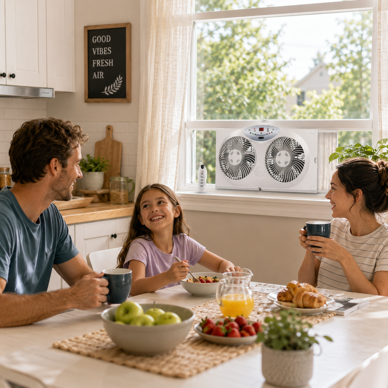 Ventilatore da finestra per raffreddamento e ventilazione domestica