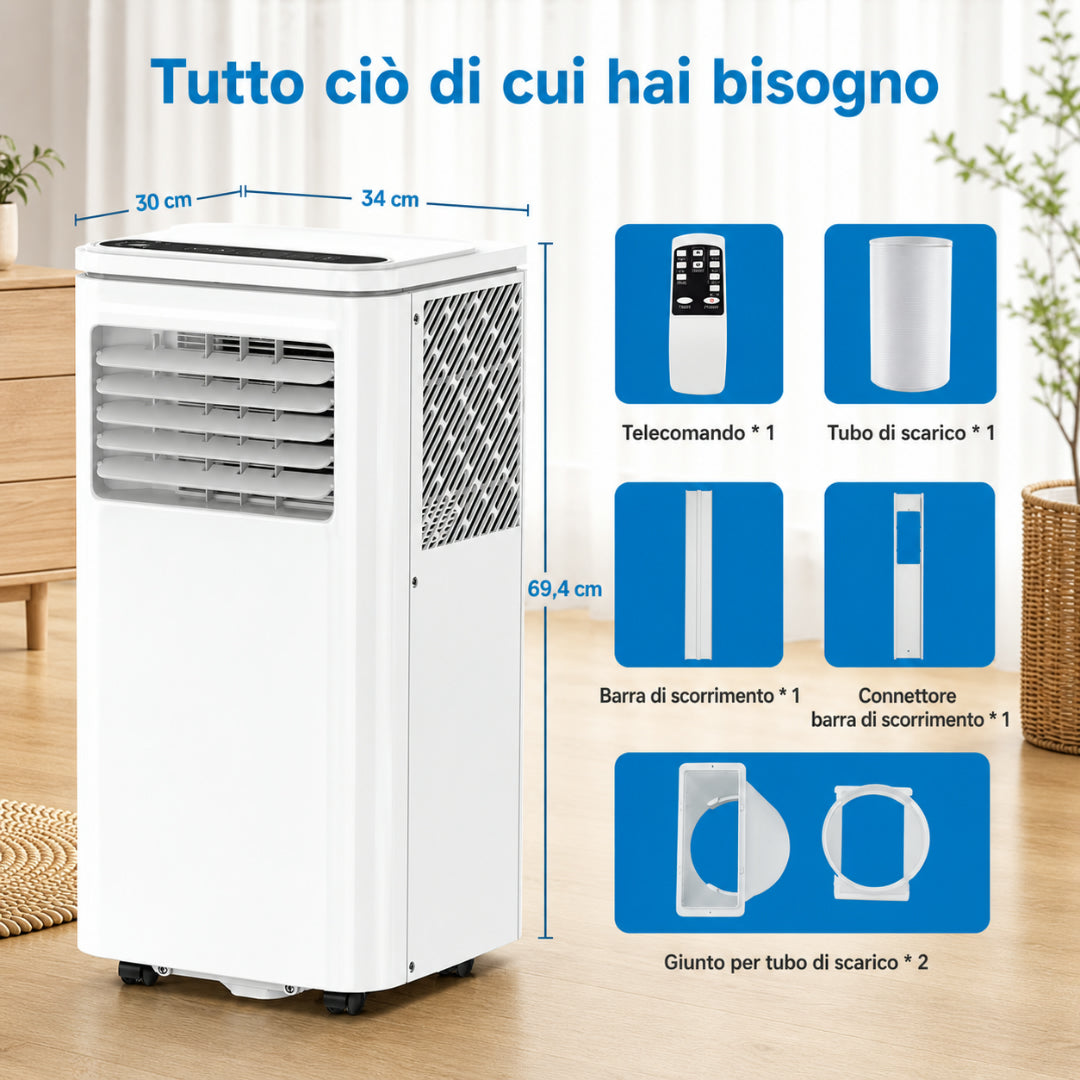 Ventilatore Estivo Condizionatore Portatile Compatto e Silenzioso