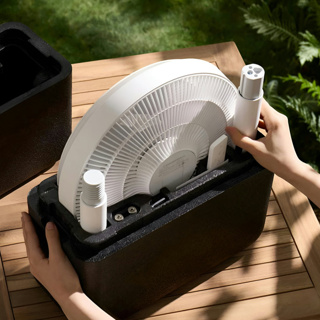 Ventilatore Piantana Silenzioso Ricaricabile Rotazione Regolabile