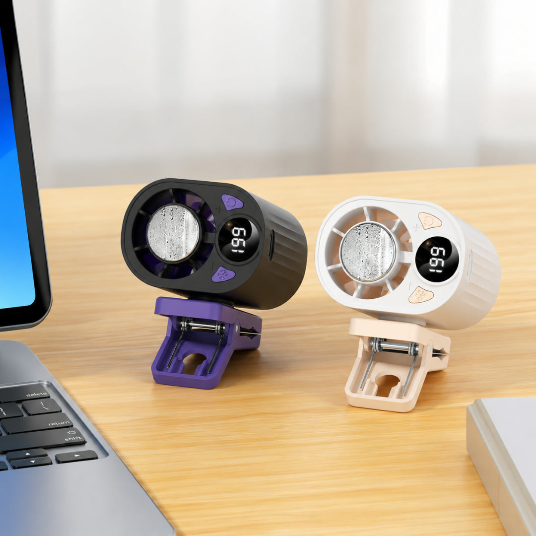 Ventilatore Portatile Raffreddamento Clip Ricaricabile USB