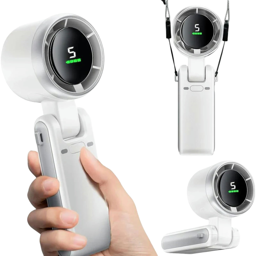Portable USB Cooling Fan with Digital Display
