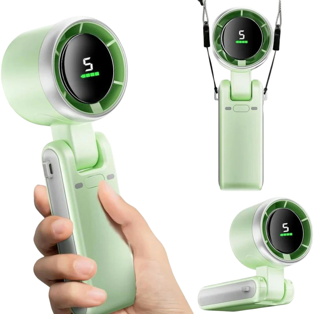 Portable USB Cooling Fan with Digital Display
