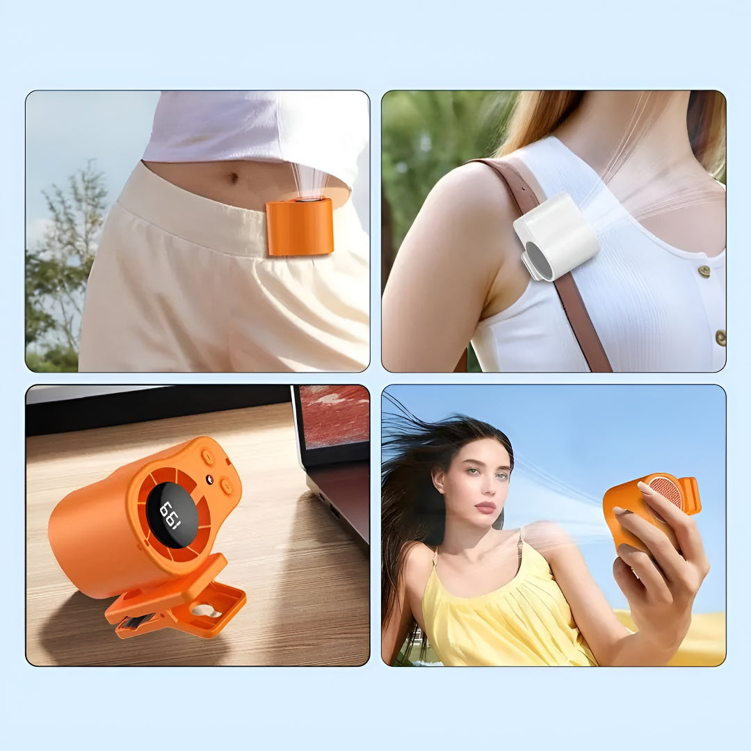 Ventilatore Portatile USB Clip Ricaricabile Auto