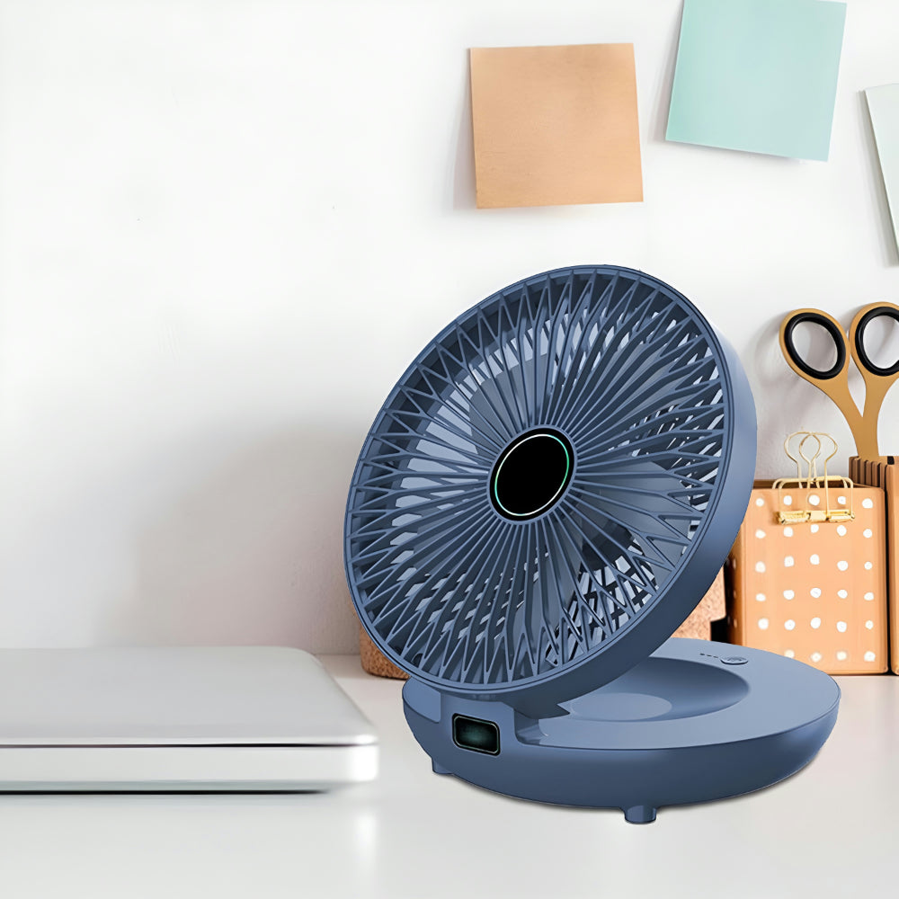 Ventilatore portatile USB oscillante pieghevole silenzioso per ufficio