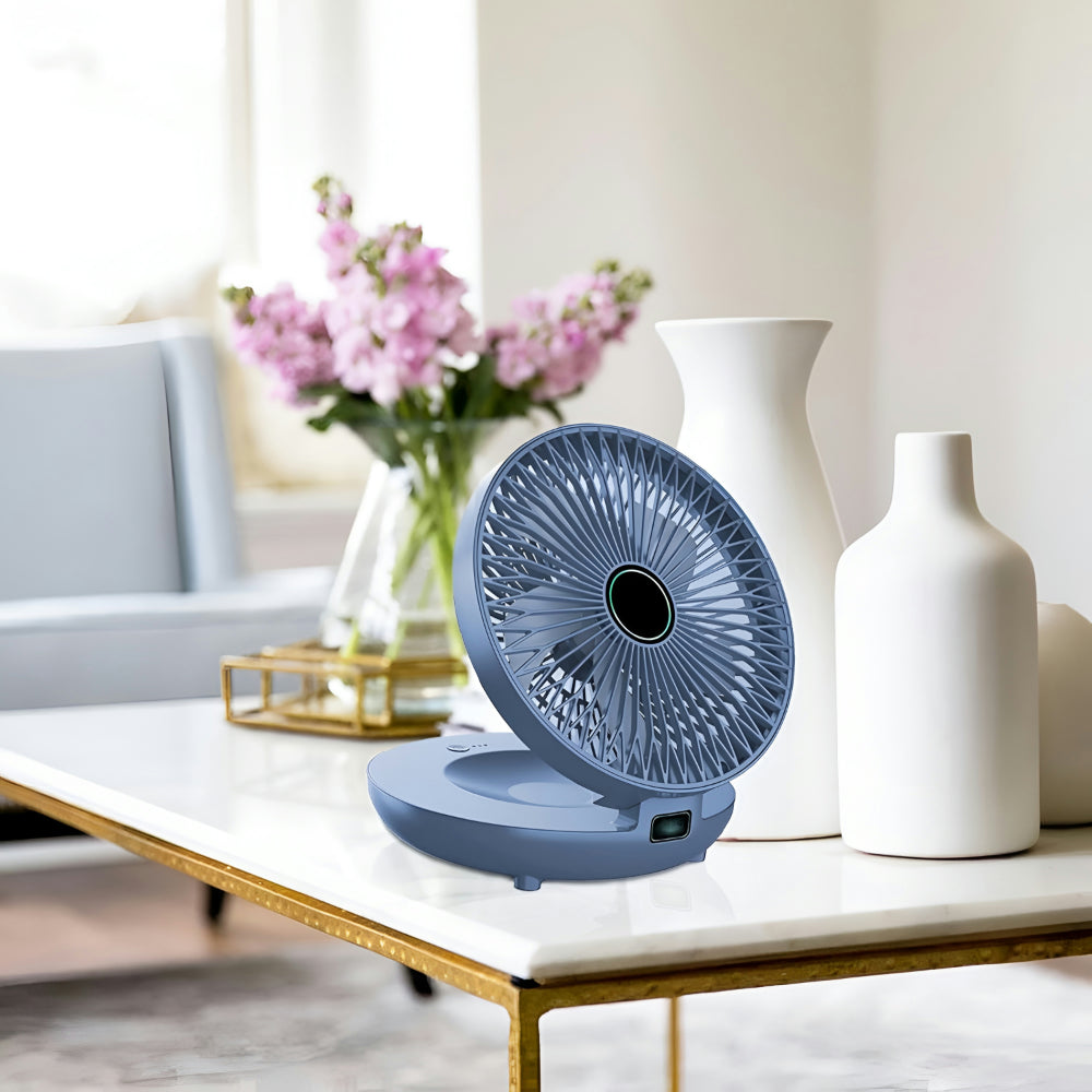 Ventilatore portatile USB oscillante pieghevole silenzioso per ufficio
