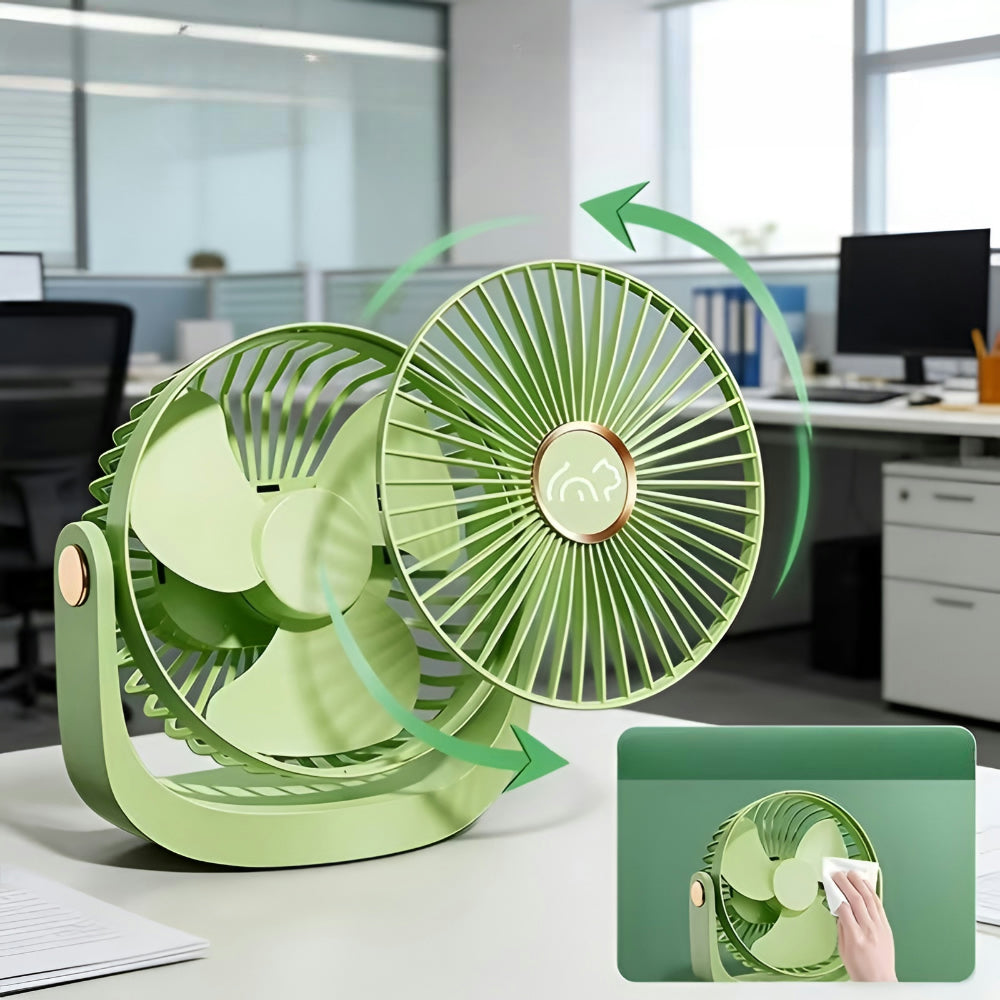Ventilatore portatile USB ricaricabile da scrivania silenzioso