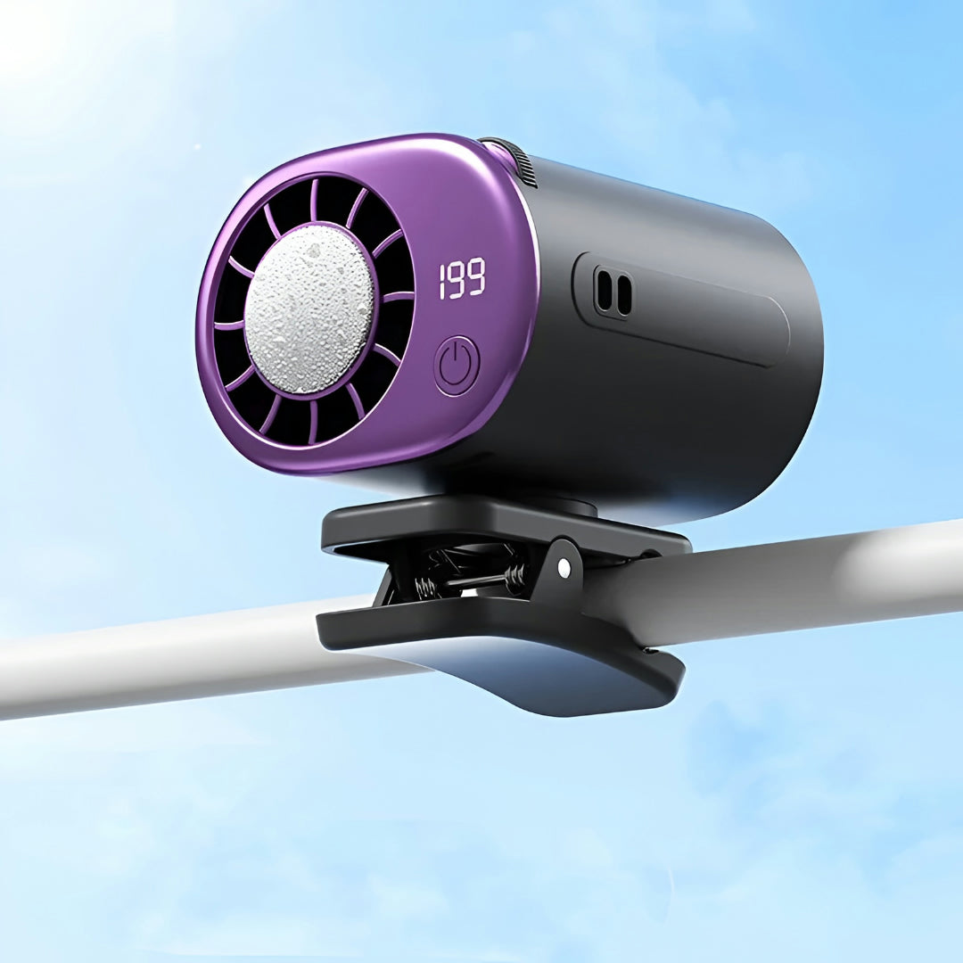 Ventilatore portatile USB con clip pieghevole e ricaricabile