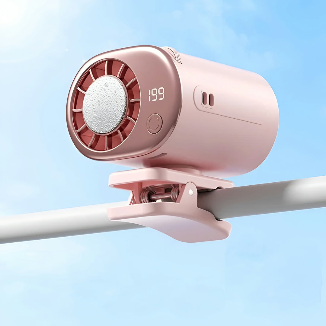 Ventilatore portatile USB con clip pieghevole e ricaricabile
