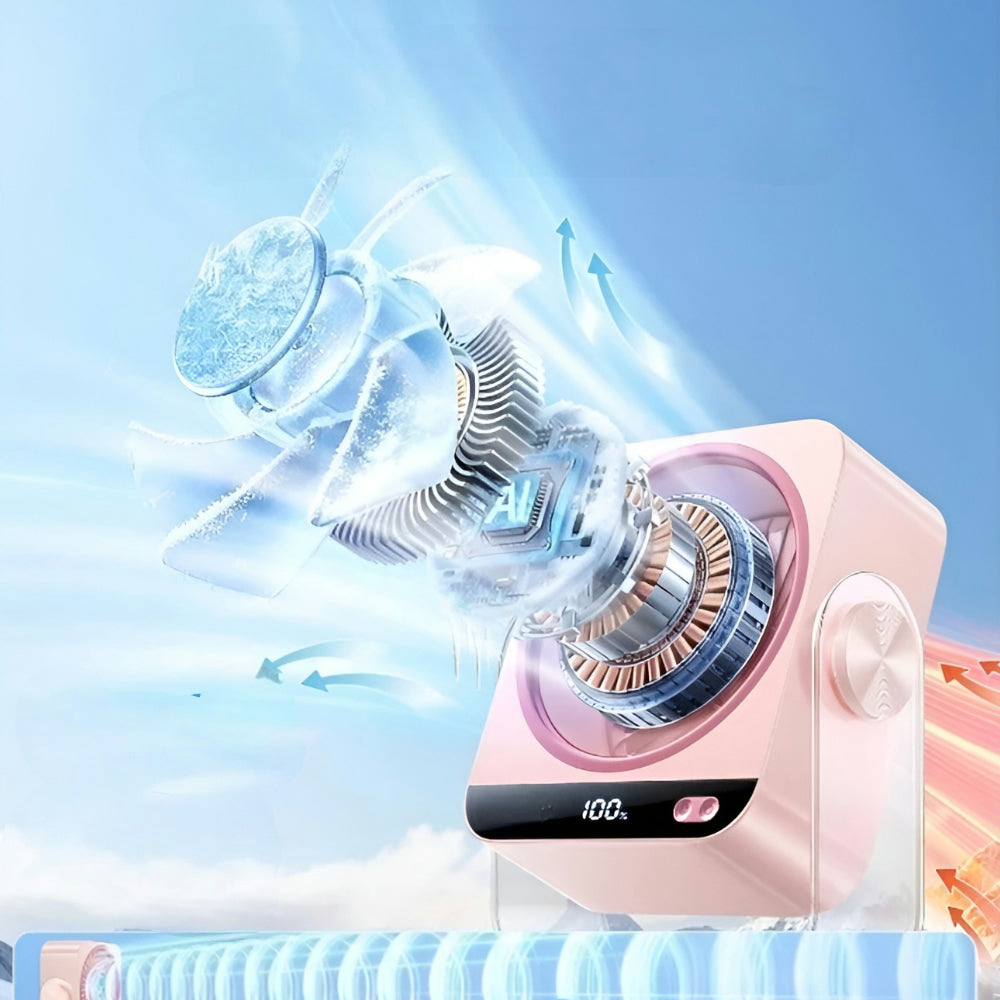 USB Cooling Fan Digital Display Desk