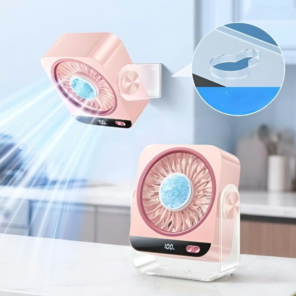 Ventilatore Scrivania Raffreddamento USB Display Digitale