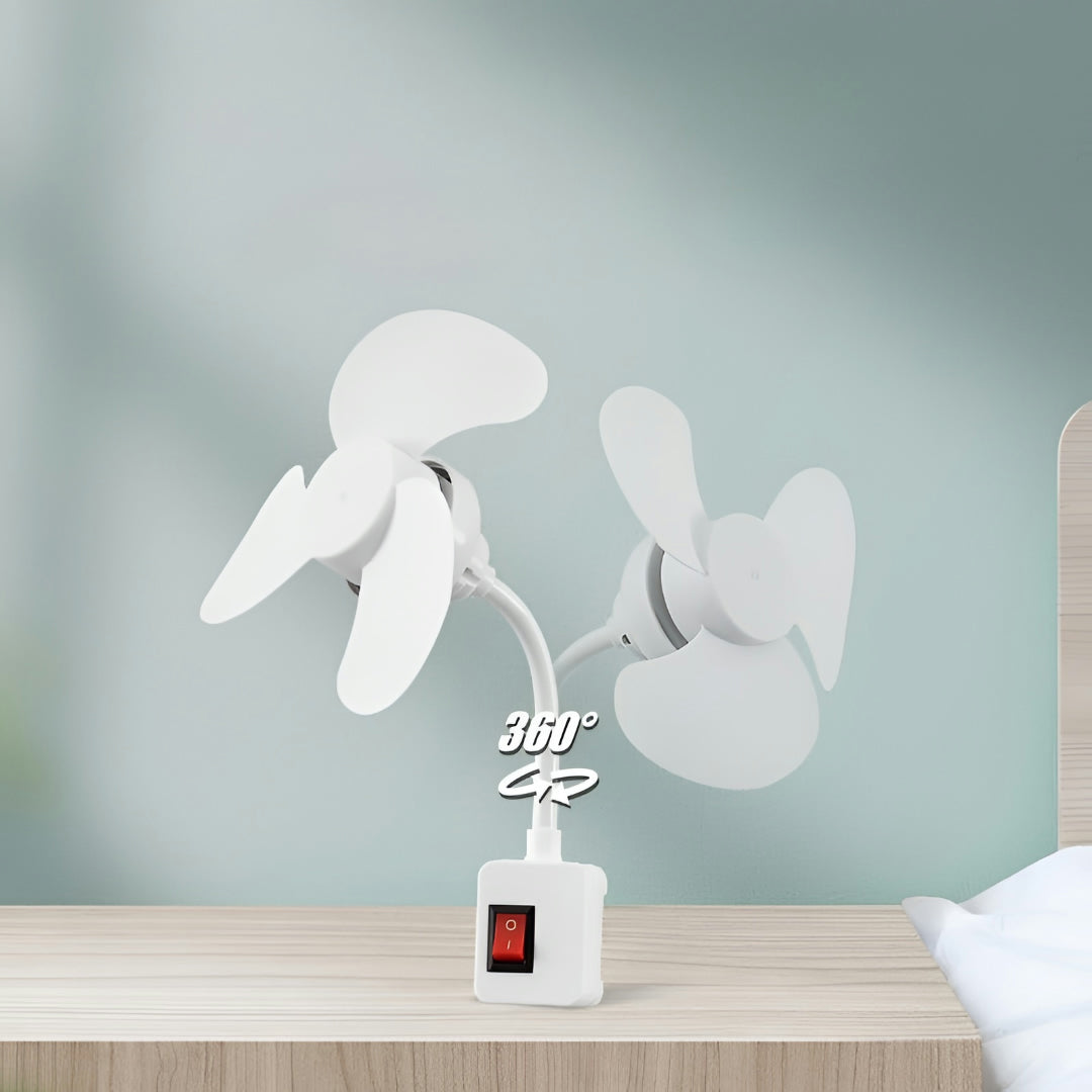 USB Desk Fan Adjustable Neck Cooling