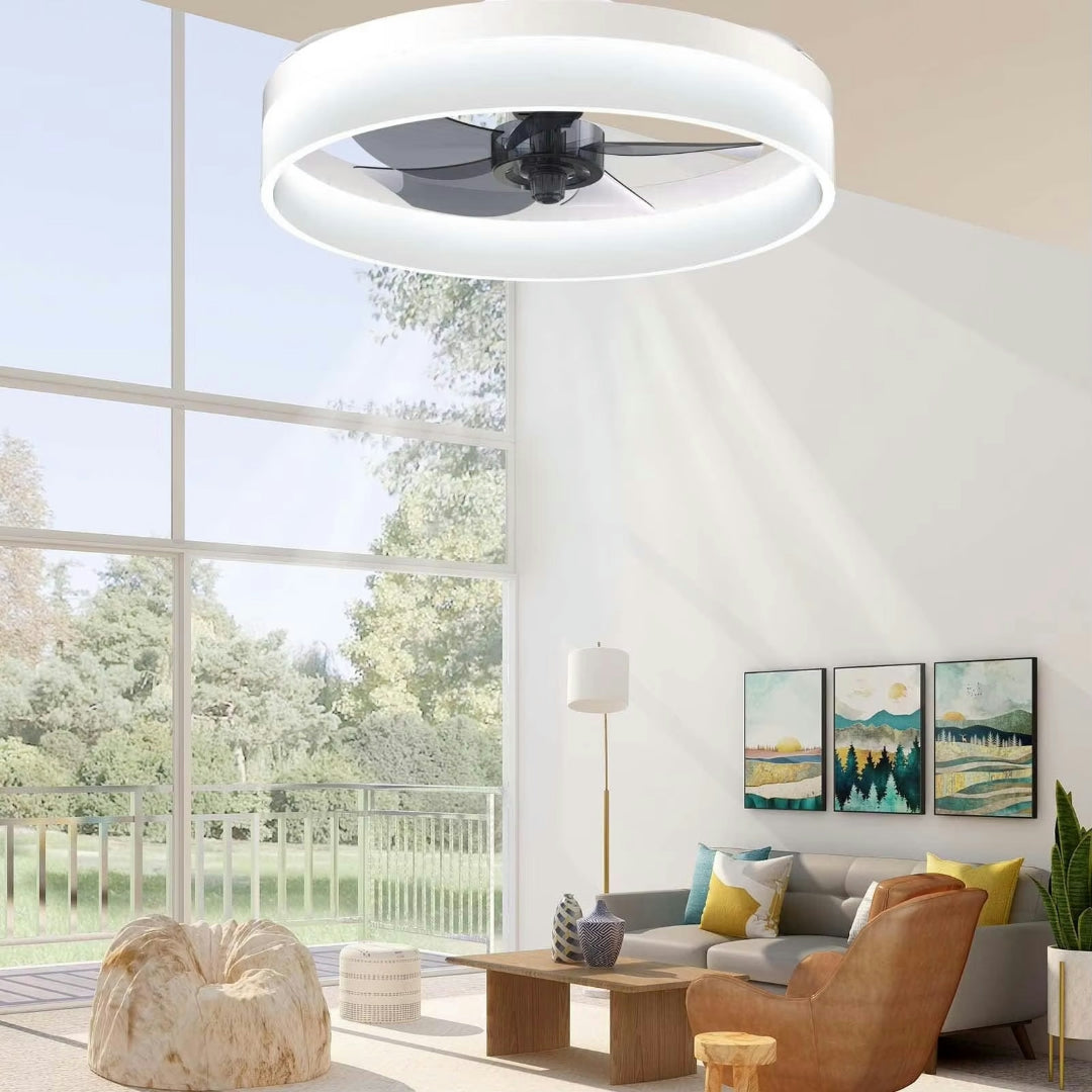 Ventilatore da soffitto LED silenzioso con telecomando dimmerabile
