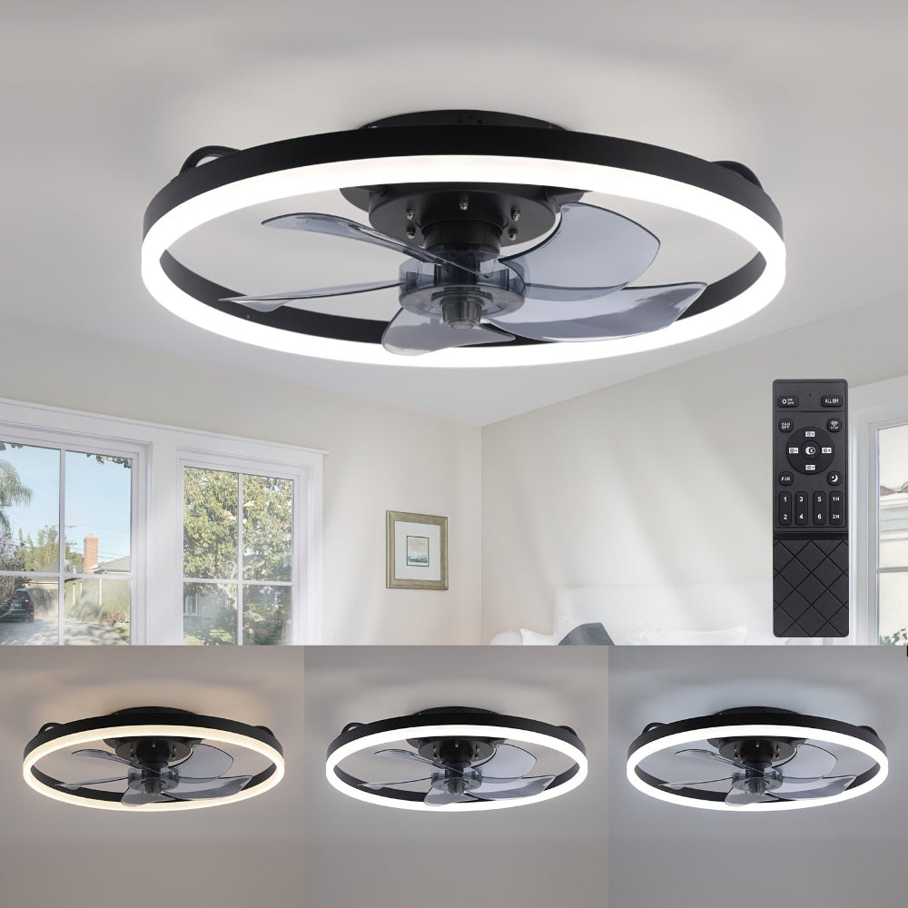 Ventilatore da soffitto con luce, design moderno