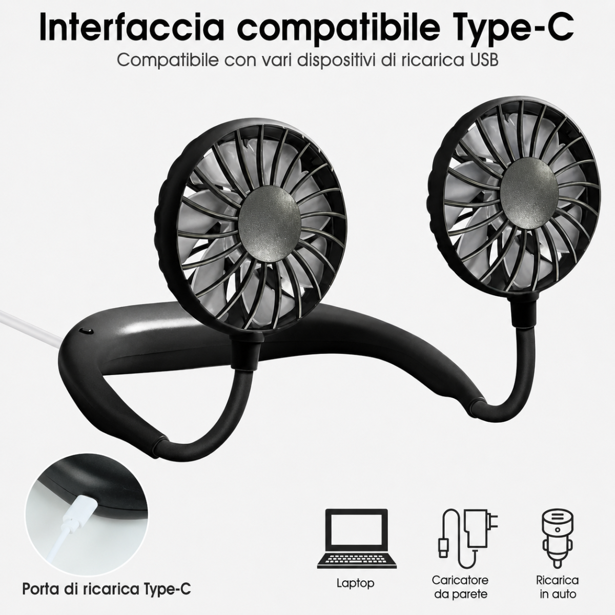 Portable Fan USB Neck Fan
