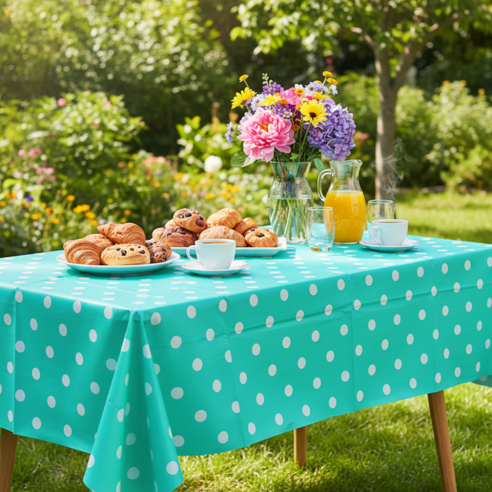 Available 10 Colors Disposable Tablecloth Parties Events