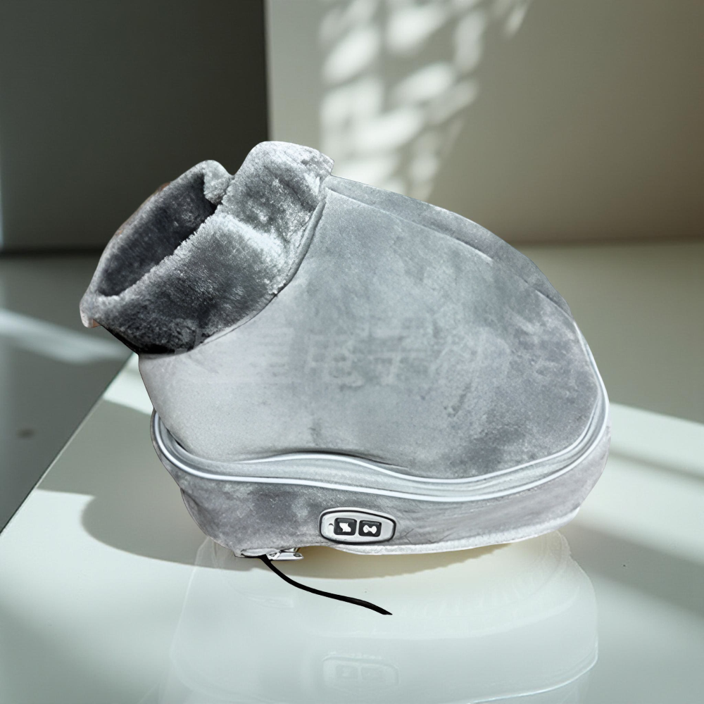 Aquecedor de Pés Elétrico com Massagem Vibratória e Forro de Tecido para Uso Doméstico