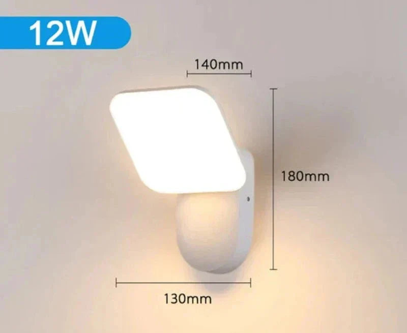 LumiGuard - Candeeiro de Parede LED Moderno com Sensor de Movimento, Resistente ao Tempo e Poupa Energia