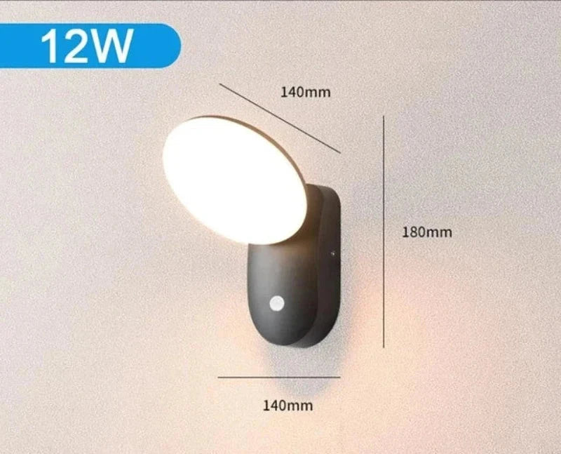 LumiGuard - Candeeiro de Parede LED Moderno com Sensor de Movimento, Resistente ao Tempo e Poupa Energia