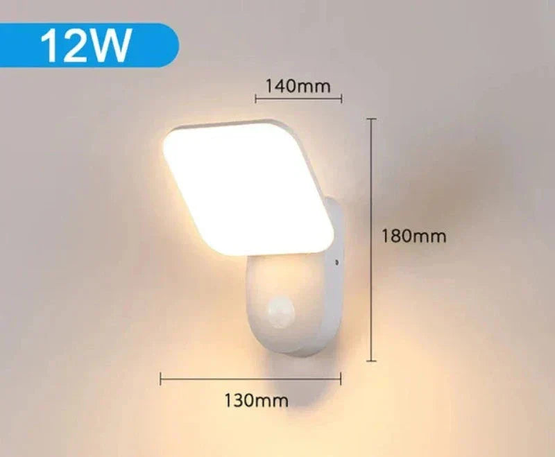LumiGuard - Candeeiro de Parede LED Moderno com Sensor de Movimento, Resistente ao Tempo e Poupa Energia