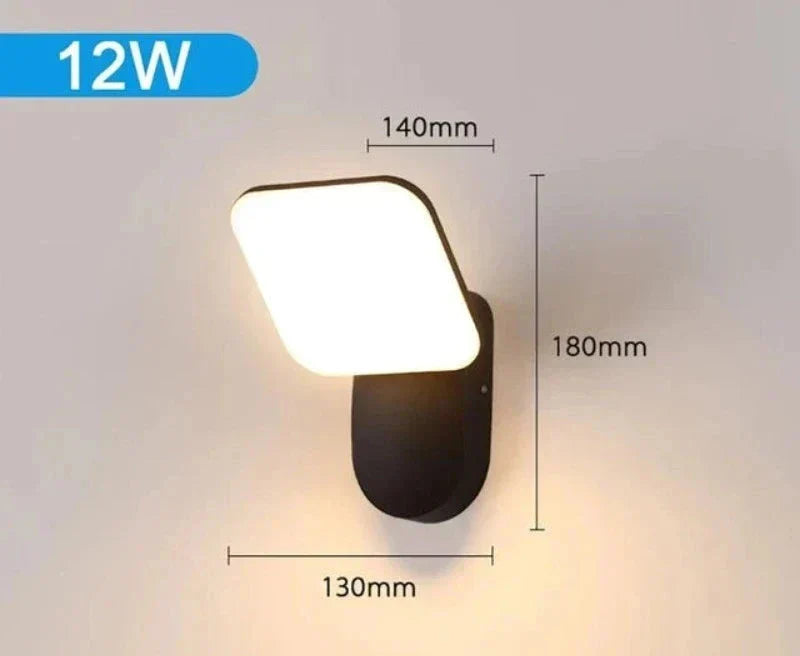 LumiGuard - Candeeiro de Parede LED Moderno com Sensor de Movimento, Resistente ao Tempo e Poupa Energia