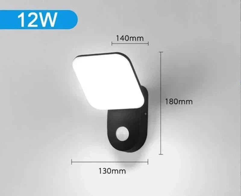 LumiGuard - Candeeiro de Parede LED Moderno com Sensor de Movimento, Resistente ao Tempo e Poupa Energia