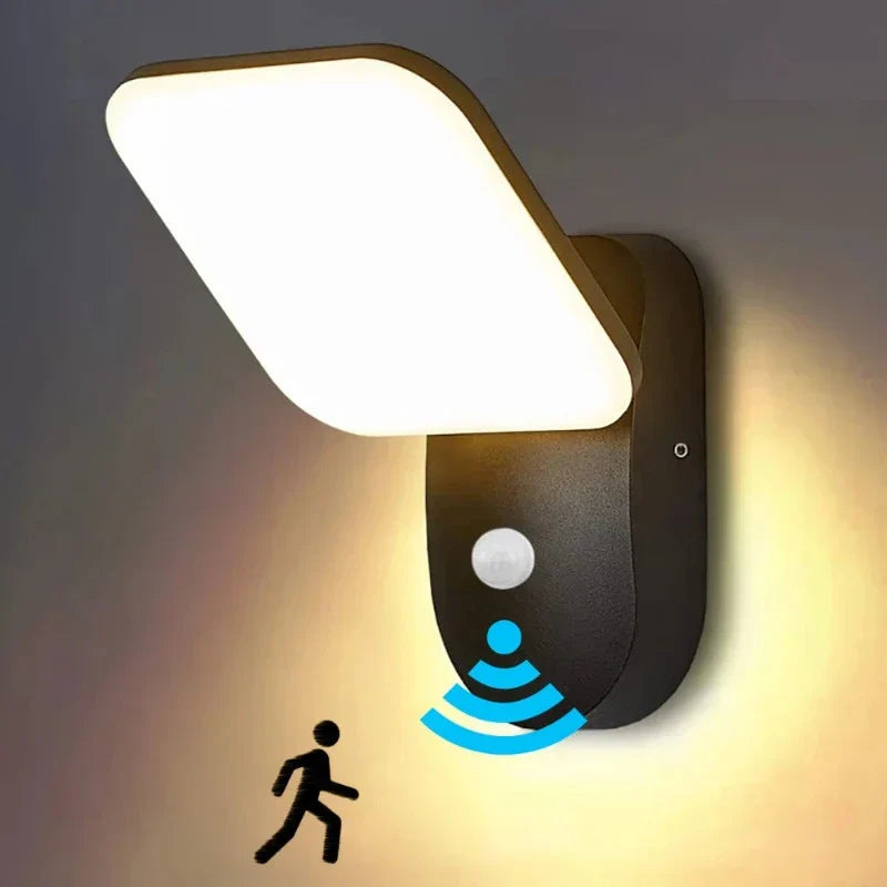 LumiGuard - Candeeiro de Parede LED Moderno com Sensor de Movimento, Resistente ao Tempo e Poupa Energia