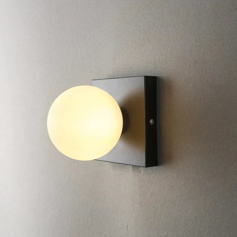 BrightSquare - Lampada da parete LED con globo di vetro – Illuminazione da parete quadrata