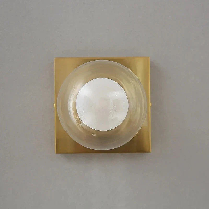 BrightSquare - LED Wall Lamp with Glass Globe – Square Wall Lighting