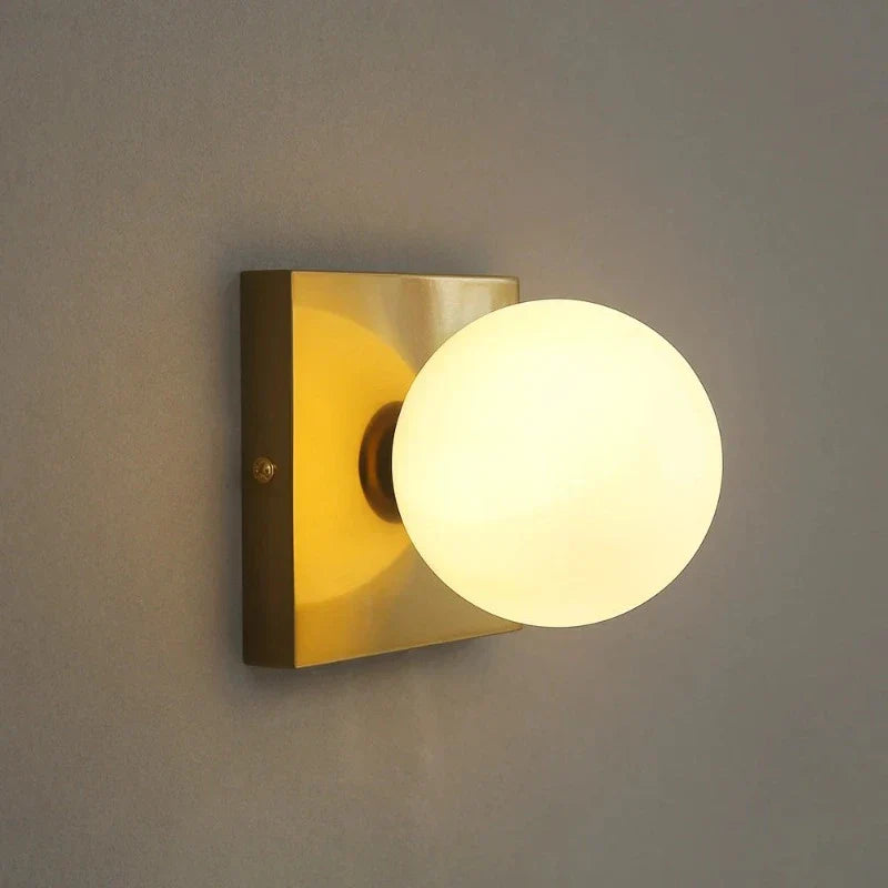 BrightSquare - Lampada da parete LED con globo di vetro – Illuminazione da parete quadrata
